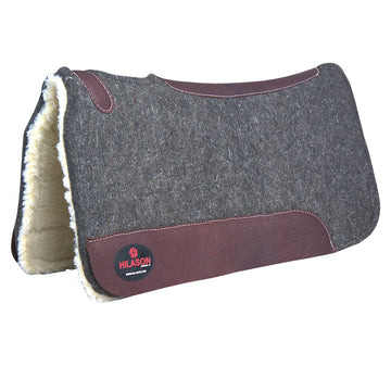 Made In Usa Wool Felt Horse Western Saddle Pad 1 Grey Fur Hilason